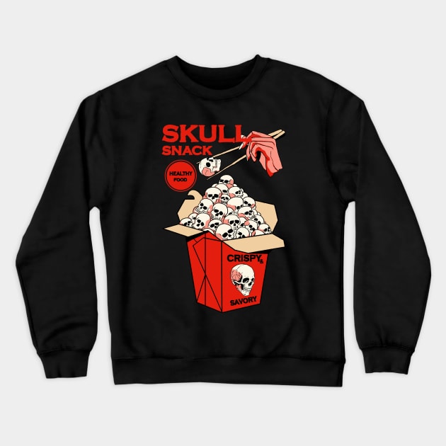 Skull Snack Crewneck Sweatshirt by Oiyo